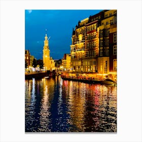 Amsterdam At Night 5 Canvas Print