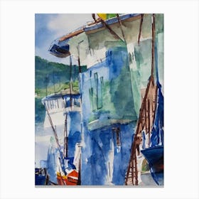 Port Of Buenaventura Colombia Abstract Block harbour Canvas Print