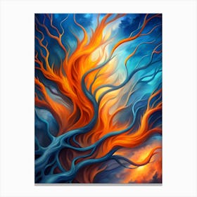 Tree Of Fire Canvas Print