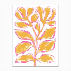 Abstract Orange Plant Canvas Print