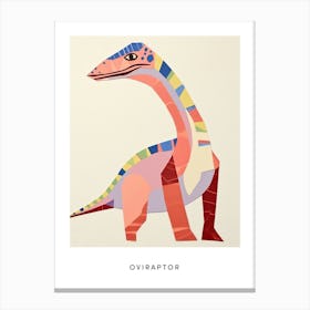 Nursery Dinosaur Art Oviraptor 1 Poster Canvas Print
