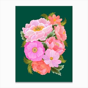 Pink Peonies Canvas Print