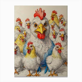 Chickens 2 Canvas Print