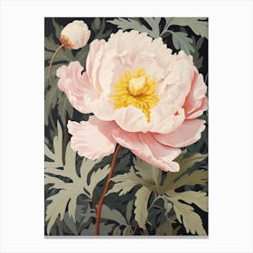 Peony 3 Flower Painting Canvas Print