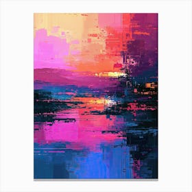 Pixelated Puddles | Pixel Art Series Canvas Print