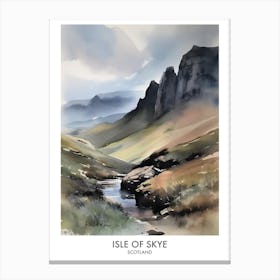 Isle Of Skye 6 Watercolour Travel Poster Canvas Print