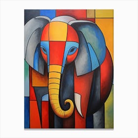 Elephant Abstract Pop Art 6 Canvas Print
