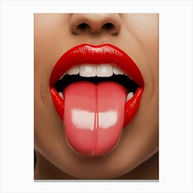 Woman'S Tongue Canvas Print