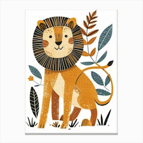 African Lion Lion In Different Seasons Clipart 3 Canvas Print