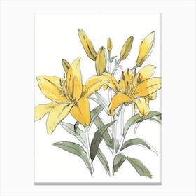 Yellow Lily 6 Canvas Print