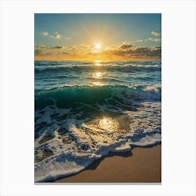 Sunrise At The Beach 1 Canvas Print