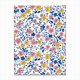 Inspiring Floral London Fabrics Floral Pattern 4 Canvas Print