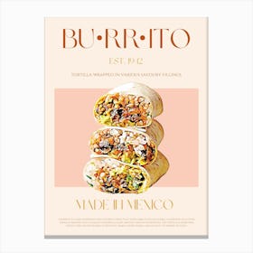 Burrito Mid Century Canvas Print
