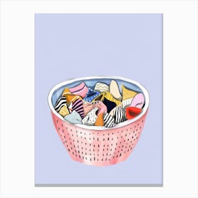 Basket Full Of Laundry Canvas Print