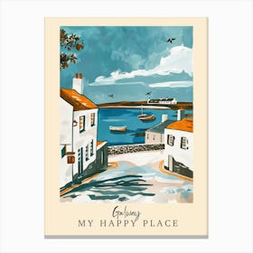 My Happy Place Galway 1 Travel Poster Canvas Print