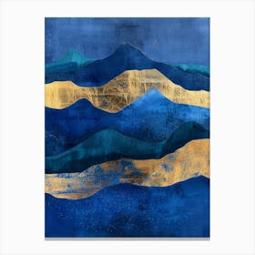 Blue And Gold 1 Canvas Print