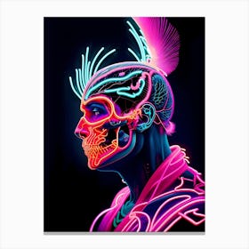Neon Skull 4 Canvas Print