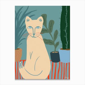 Plant Cat Canvas Print