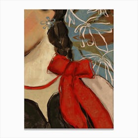 Red Ribbon Canvas Print