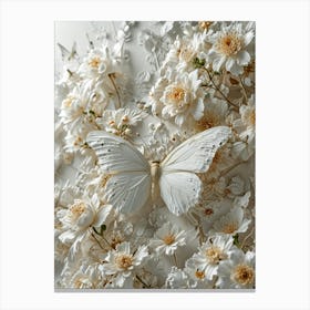 White Butterfly 1 Canvas Print