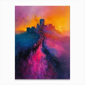 Sunset At Castle Canvas Print