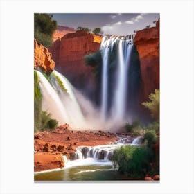 Ouzoud Falls, Morocco Realistic Photograph (1) Canvas Print