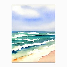 Moffat Beach 2, Australia Watercolour Canvas Print