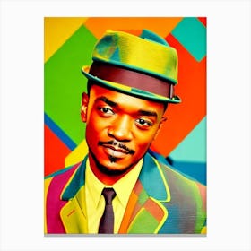 Anthony Mackie Colourful Pop Movies Art Movies Canvas Print