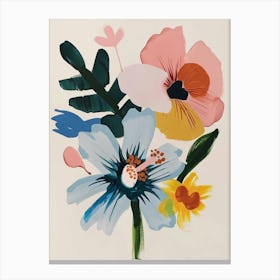 Painted Florals Hibiscus 3 Canvas Print