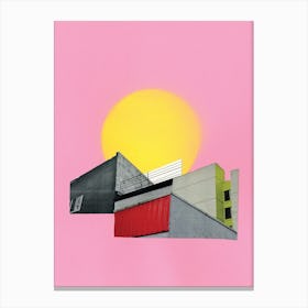 Pink City Sun Canvas Print