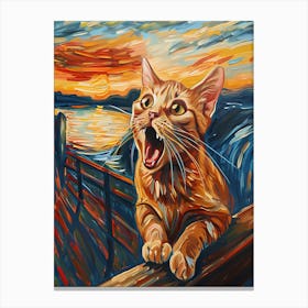 Fantastic Cat Screaming 20 Canvas Print