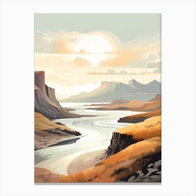 Isle Of Skye Scotland 1 Hiking Trail Landscape Canvas Print