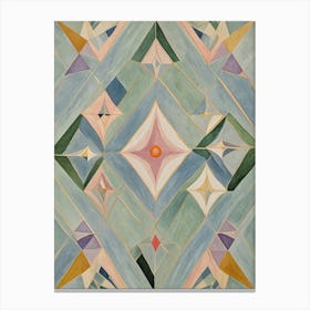 Geometric Pattern In Pastel Canvas Print