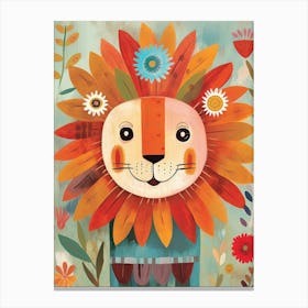 Flower Lion Children's Canvas Print