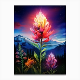 Indian Paintbrush Wildflower  (3) Canvas Print