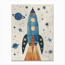 Boho Nursery 17 Rocket Canvas Print