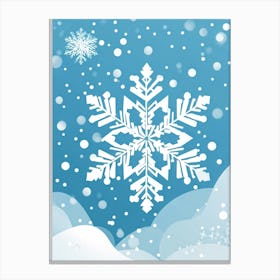 Abstract Vector Illustration Of A Merry Snowflake Nestled In Winter Frost Central On A Background A 2 1 Canvas Print