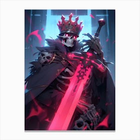 Skeleton Knight Anime Canvas Print