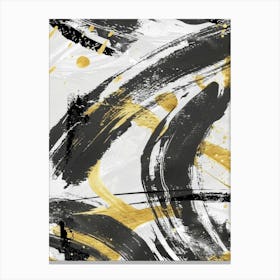 Abstract Gold And Black Canvas Print 3 Canvas Print