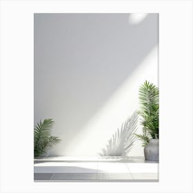 Empty Room With Plants Canvas Print