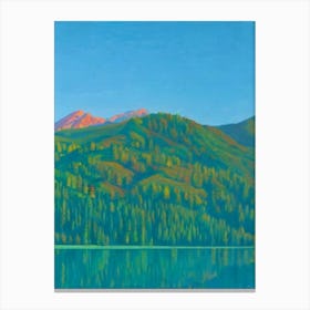 Sequoia National Park United States Of America Blue Oil Painting 1  Canvas Print