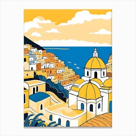 Summer In Positano Painting (206) Canvas Print