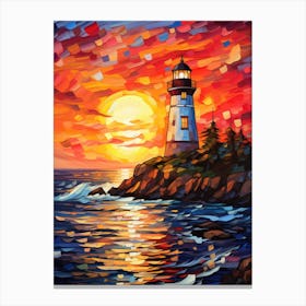 Sunset Lighthouse 11 Canvas Print