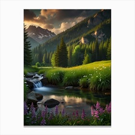 Mountain Stream Canvas Print