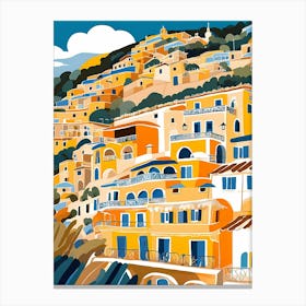 Summer In Positano Painting (33) Canvas Print