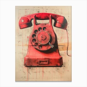 Red Telephone 2 Canvas Print