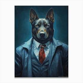 Gangster Dog German Shepherd 2 Canvas Print