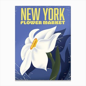 New York Flower Market Canvas Print