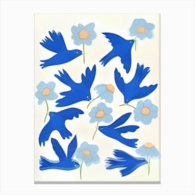 Blue Birds Canvas Print