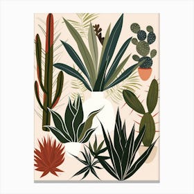 Cactus Set Canvas Print